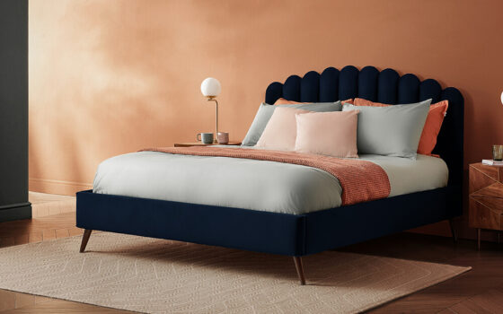 Silentnight Oriana Upholstered Bed Frame, Double, Dusky Pink