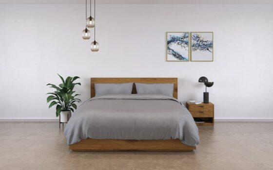 Panda Bamboo Bedding Set, Double, Deep Sea Navy